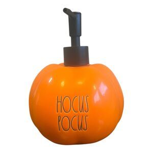 Ceramic Pumpkin Decor  Halloween Orange Pumpkin Soap Lotion Dispenser NWT